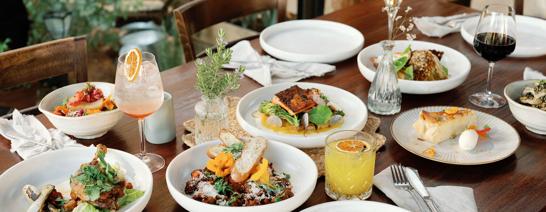 Table Of Food And Drinks At The Good Paddock