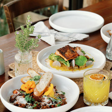 Table Of Food And Drinks At The Good Paddock