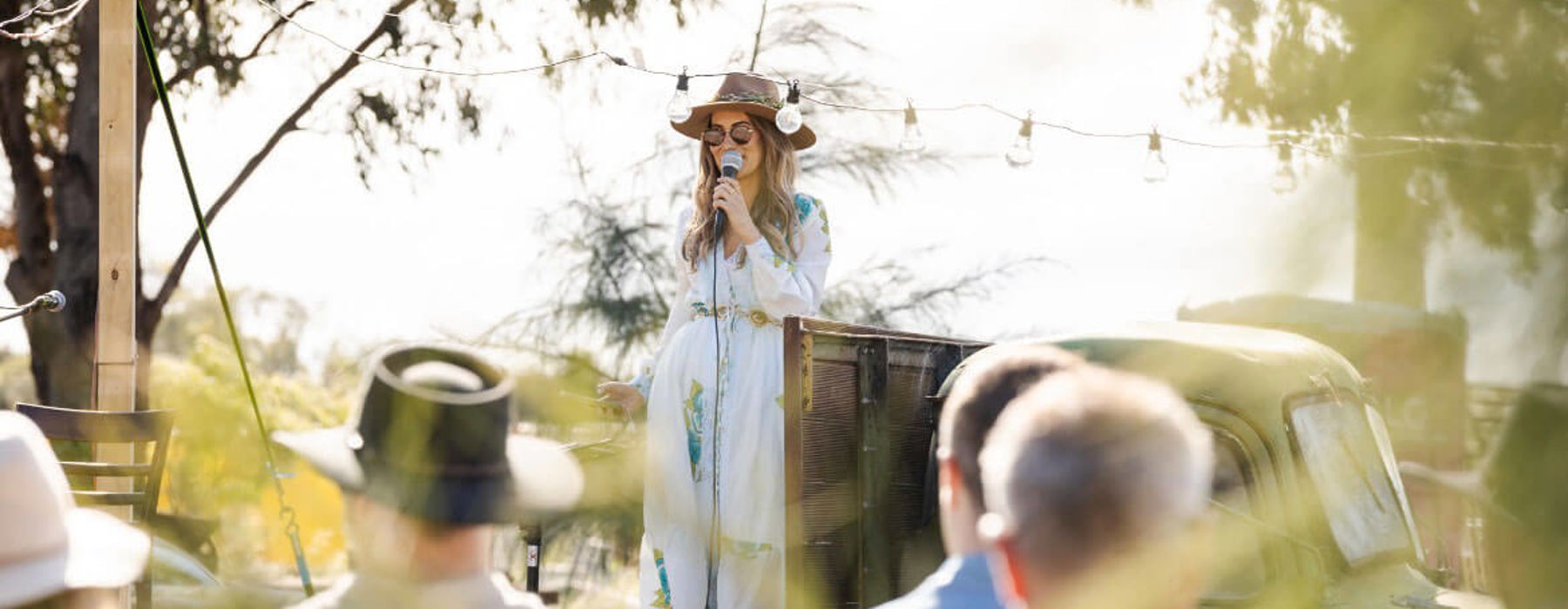 Female Doing A Speech At A Birthday Party At 11 Acre Farm